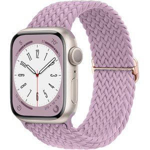 NEW Lavender purple Adjustable Braided Solo Loop For Apple Watch